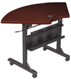 oval folding conference table - view 1