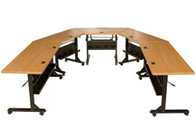 oval folding conference table - view 2