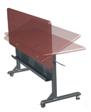 folding training tables - action