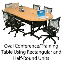 folding training tables oval conference