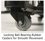 monitor floor stand casters