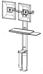 wall mount workstation isometric