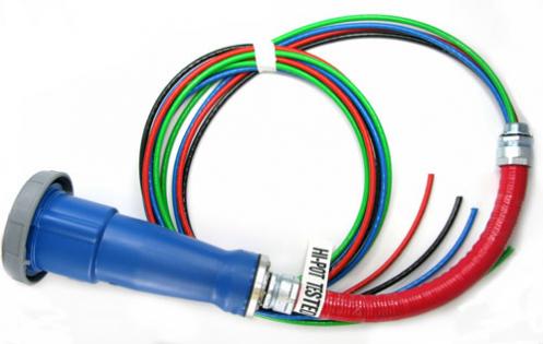 Hubbell Pin and Sleeve Connectors on Ready-to-Go PDU Cables