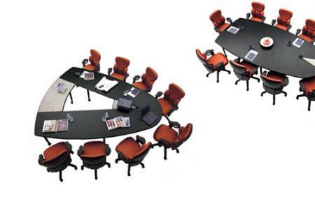 Innovative Video Conference Table Swings Open or Closes as Needed