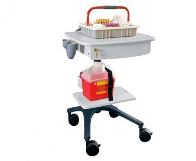 Compact Mobile Phlebotomy Cart or Dialysis Cart with Accessories