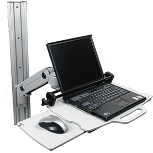 Premium Wall Mount Laptop Station with Lock